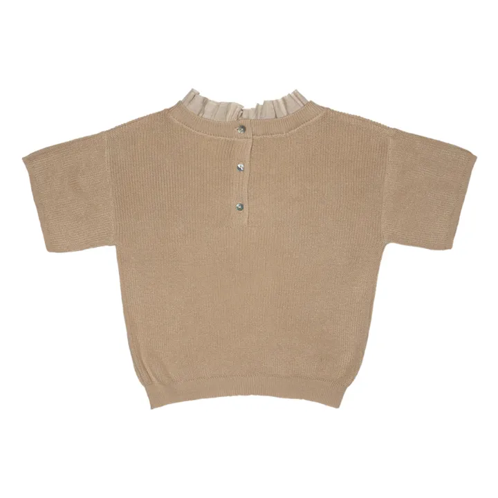 Baje Studio T-shirt Gini Col Volants | Sable