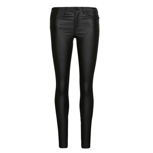 Vero Moda - VMALIA MR SKINNY SHAPE COATED PANTS NOOS - Noir