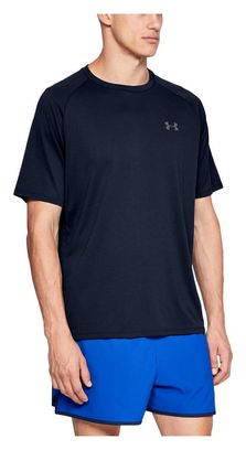 Maillot Manches Courtes Under Armour Tech 2.0 Bleu Marine