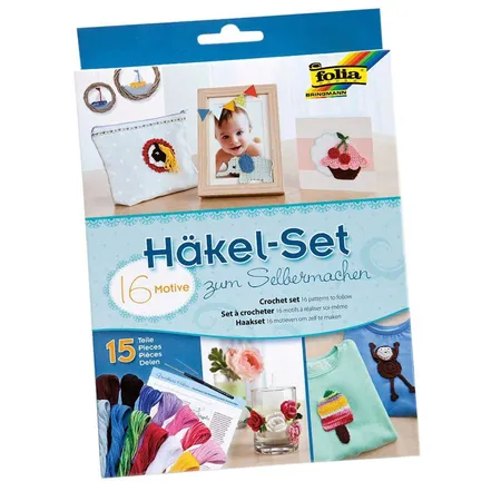 Folia 23919 Häkel-Set zum Selbermachen, 15 Teile