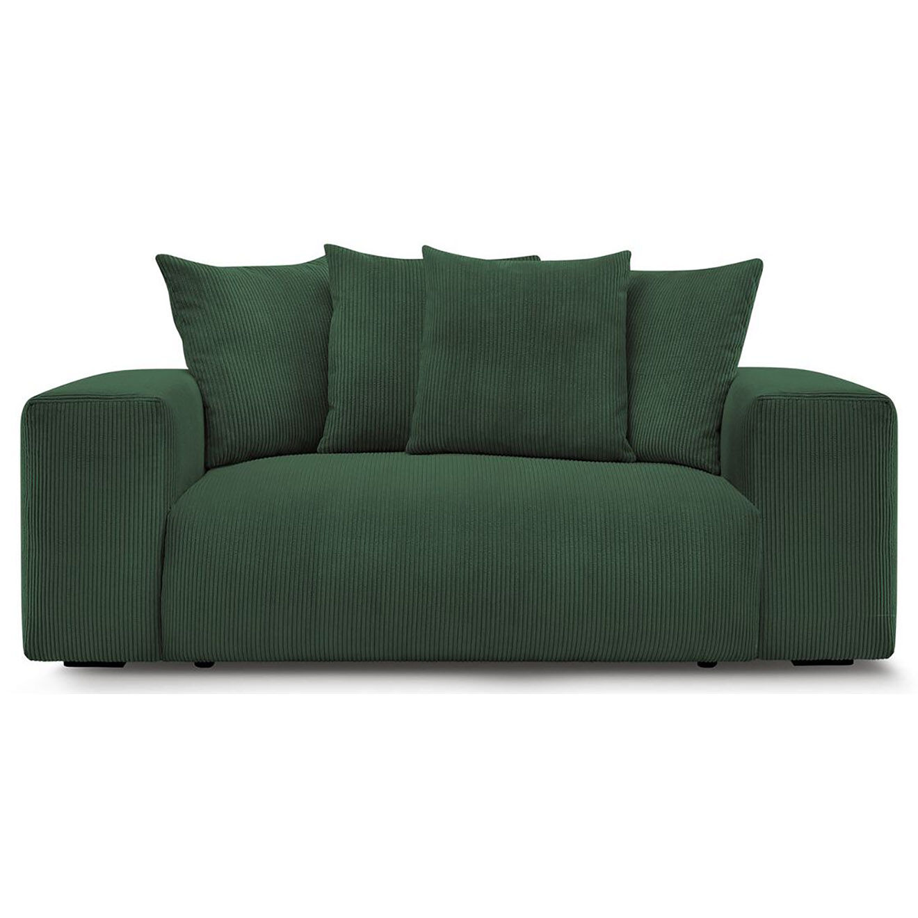 Bobochic Canapé 2 places moelleux voltaire vert - 220x124x75 cm