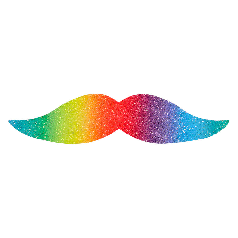 Regenboog Nep Snor Fantasy 6st