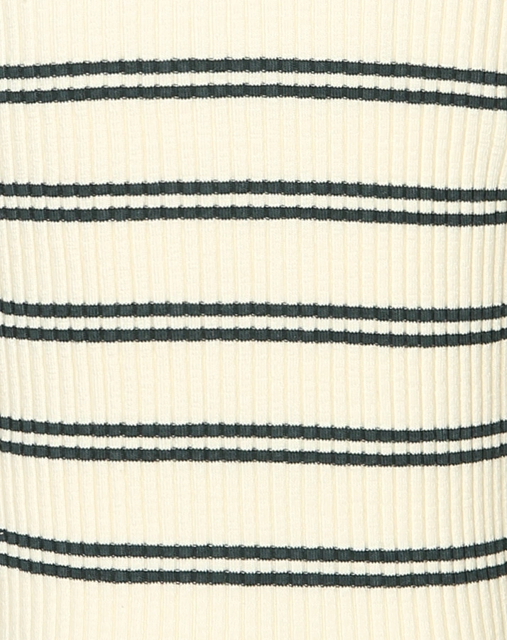 Langarmshirt PURE – LINES in deep sea/offwhite