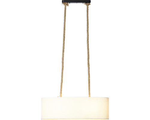 Hanglamp, 2-lichts, HxBxD 120x70,5x20 cm, naturel/wit