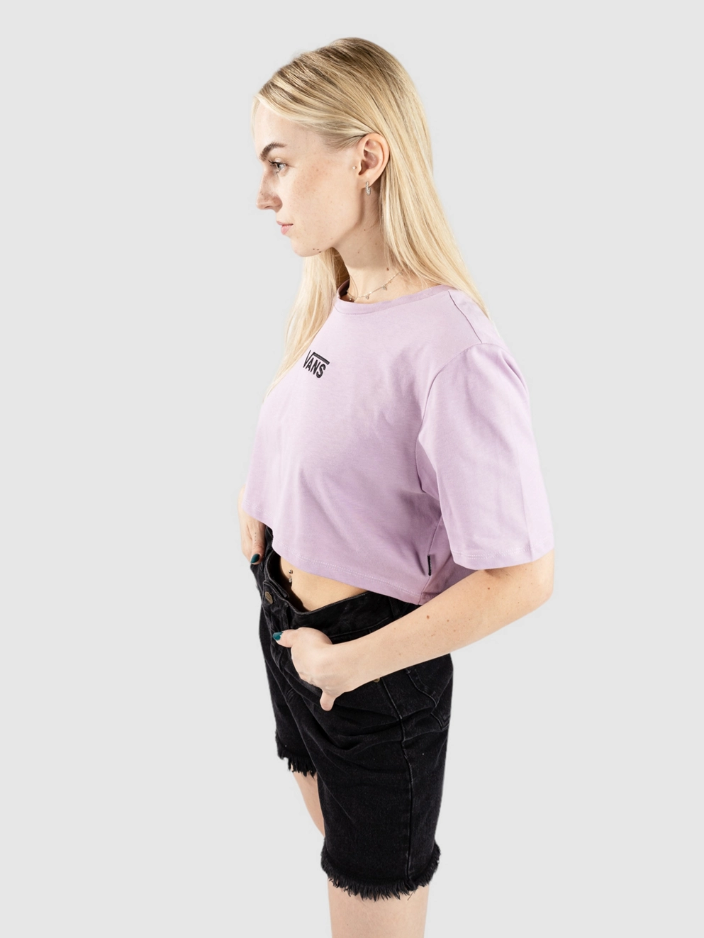 Vans Flying V Crew Crop II T-Shirt lavender mist