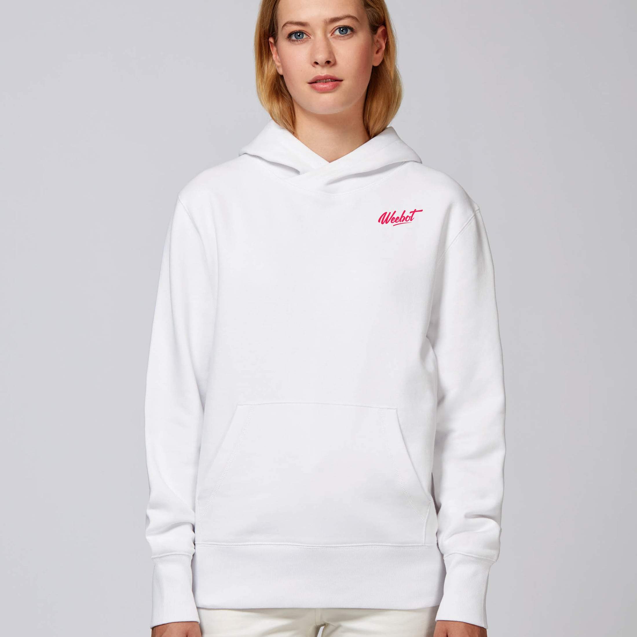 Sweat-Shirt à  Capuche Weebot CHILL Blanc Logo