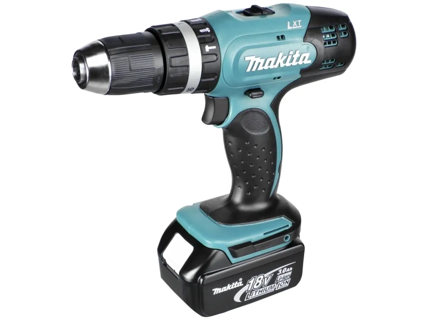 Makita DHP453RFX2 - Hammerbor/skruemaskine - ledningfri - 2-hastigheders - nøgleløs borepatron 13 mm - 42 N·m - 2 batterier - 18 V