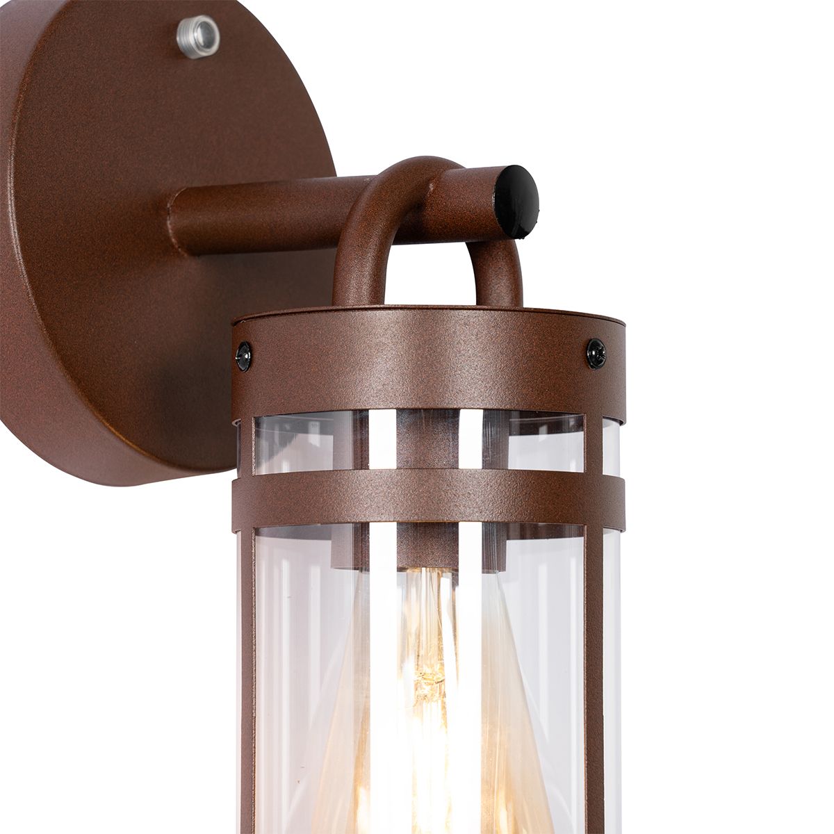 Buiten wandlamp roestbruin IP44 met schemersensor - Ruben