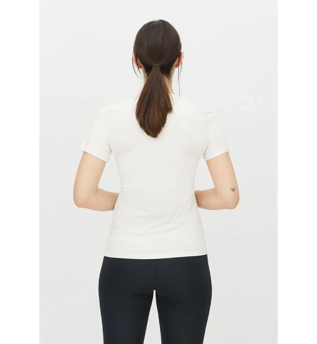 Röhnisch Jacquard Hardloopshirt Korte Mouwen Wit Dames