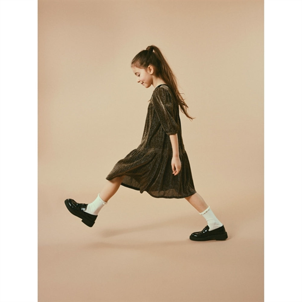 Gold Colour Risilk Kjole - Name It → Luksusbaby.dk