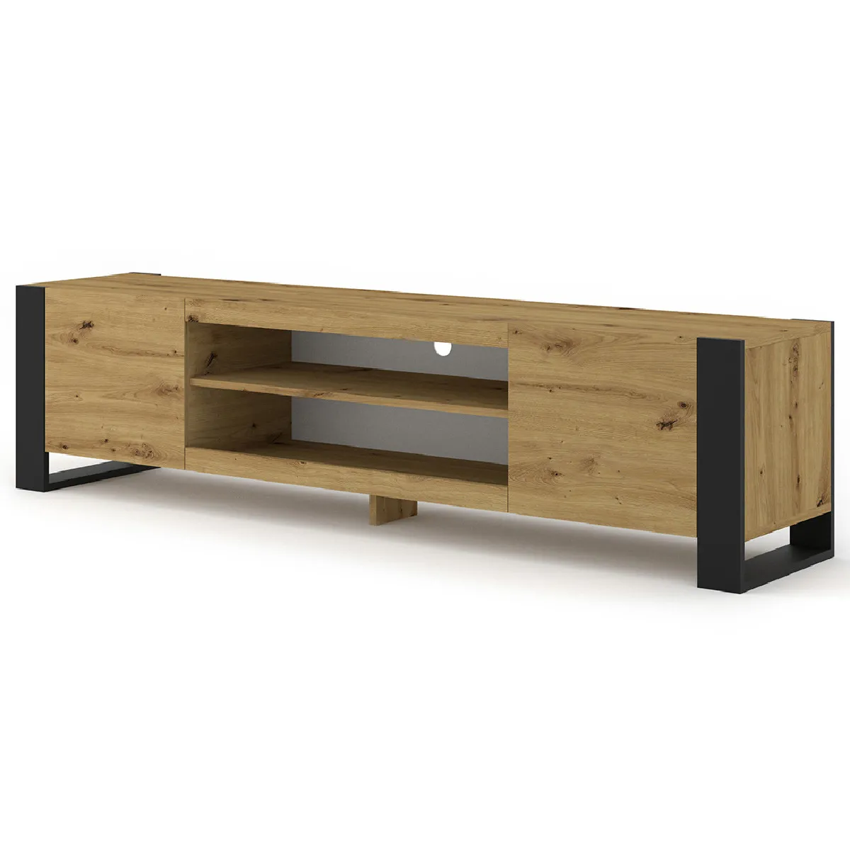 BESTMOBILIER Pedro 188 cm Bois/Noir