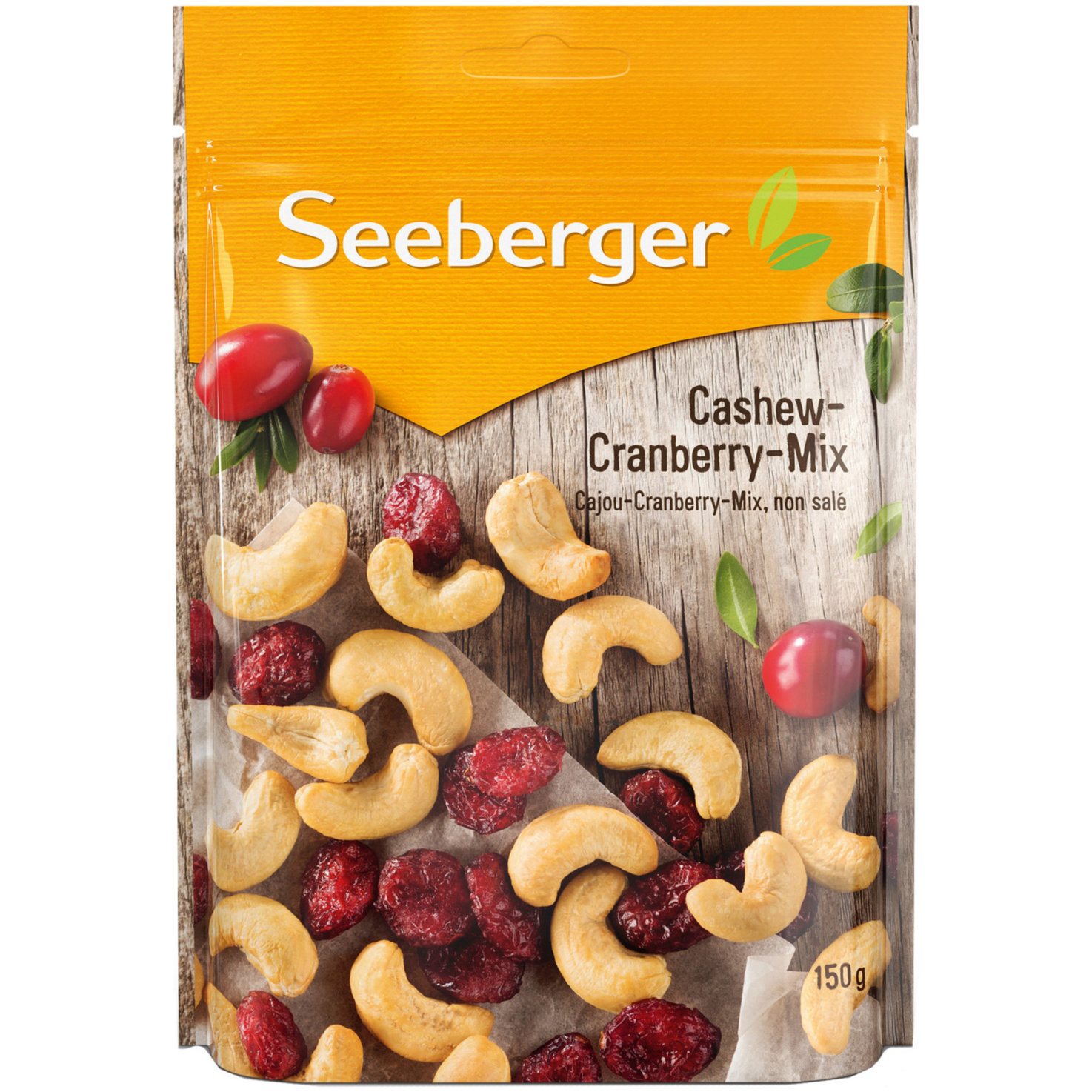 Seeberger Cashew-Cranberry Mix