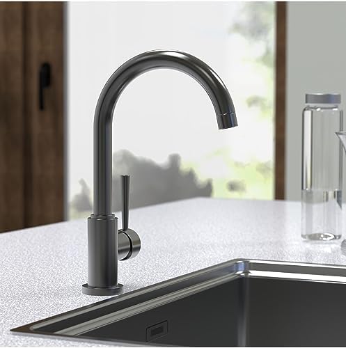 SCHÜTTE Cornwall 79161 Robinet de cuisine pivotant à 360 ° avec mitigeur monocommande Blanc : Bricolage