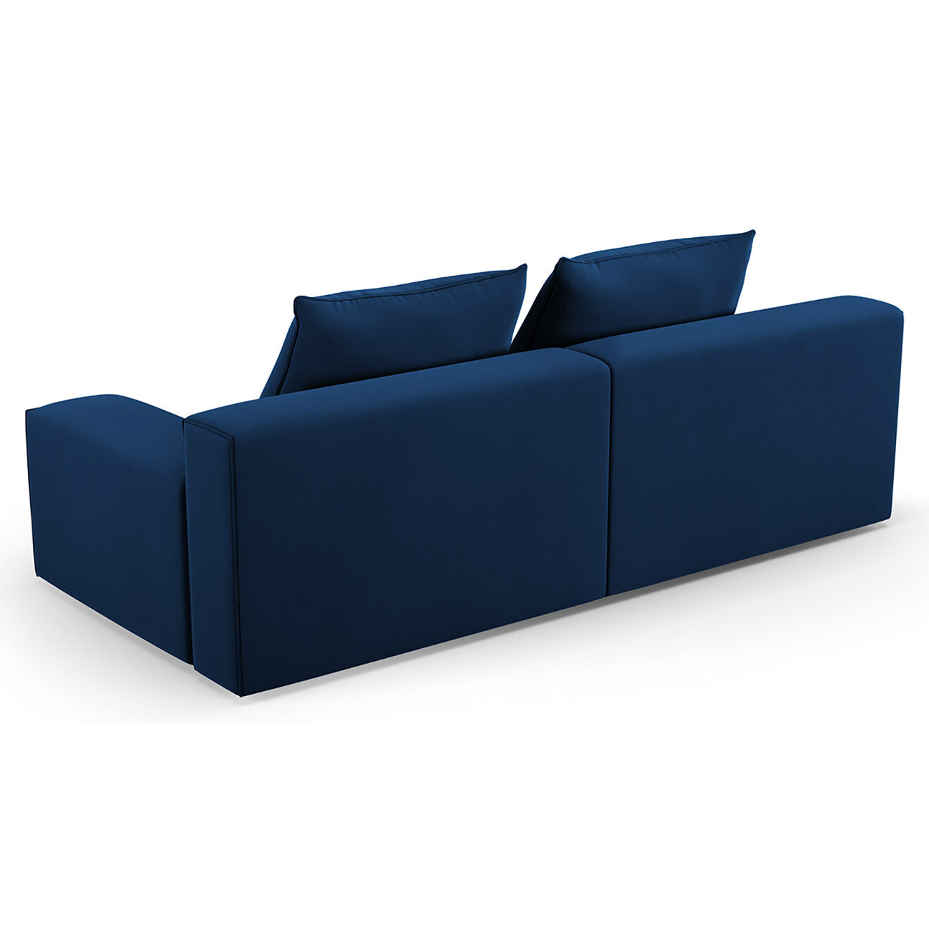Mazzini Sofas Canapé Velours Ivy 3 Places bleu roi - 210x105x89 cm