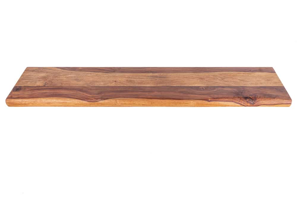 Massives Wandregal MAMMUT 80cm braun Sheesham stone finish Regalbrett mit Baumkante