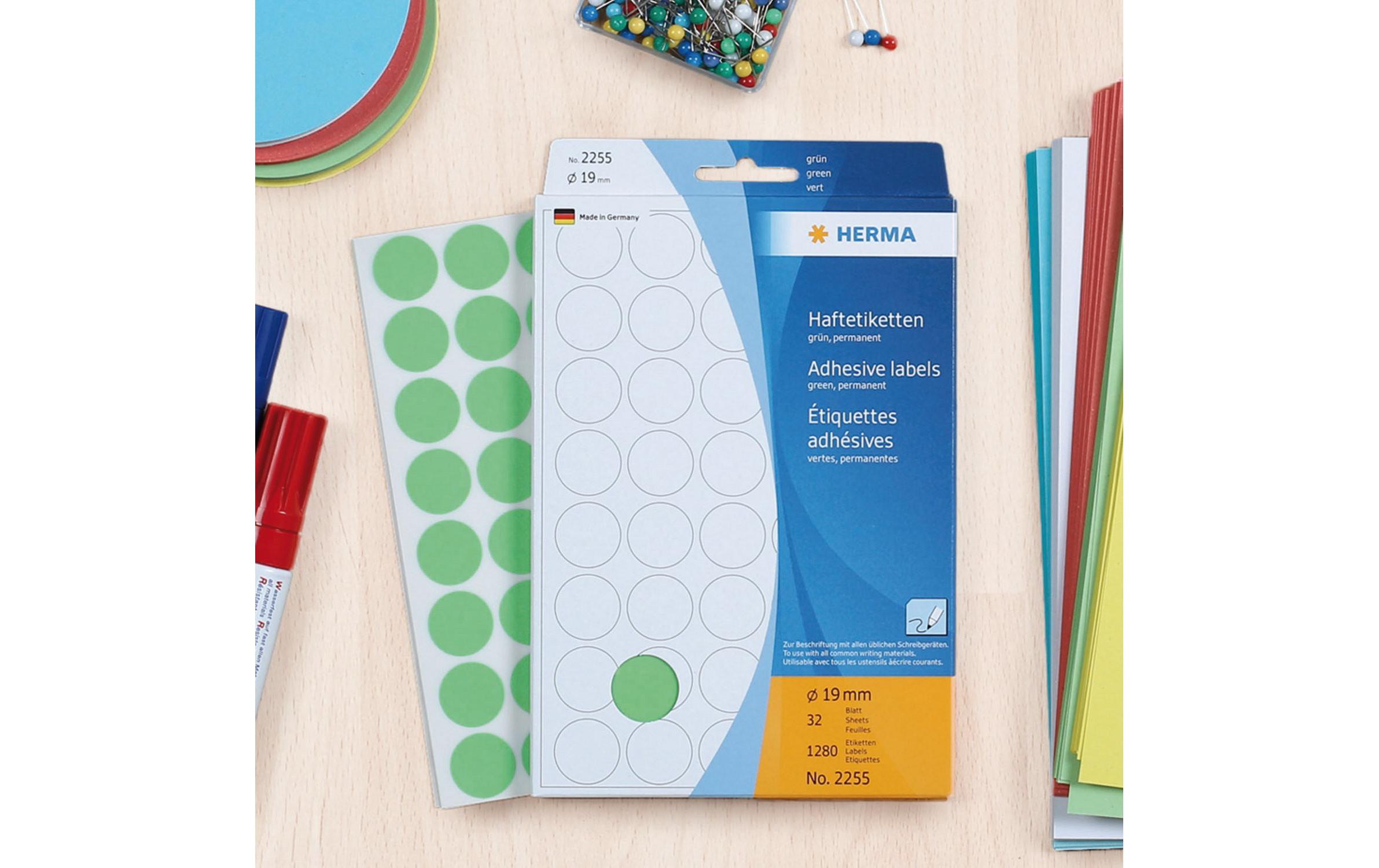 Vielzweck-Etiketten 2233 Ø 13 mm, 32 Blatt, BlauUniversaletiketten für schnelle Notizen