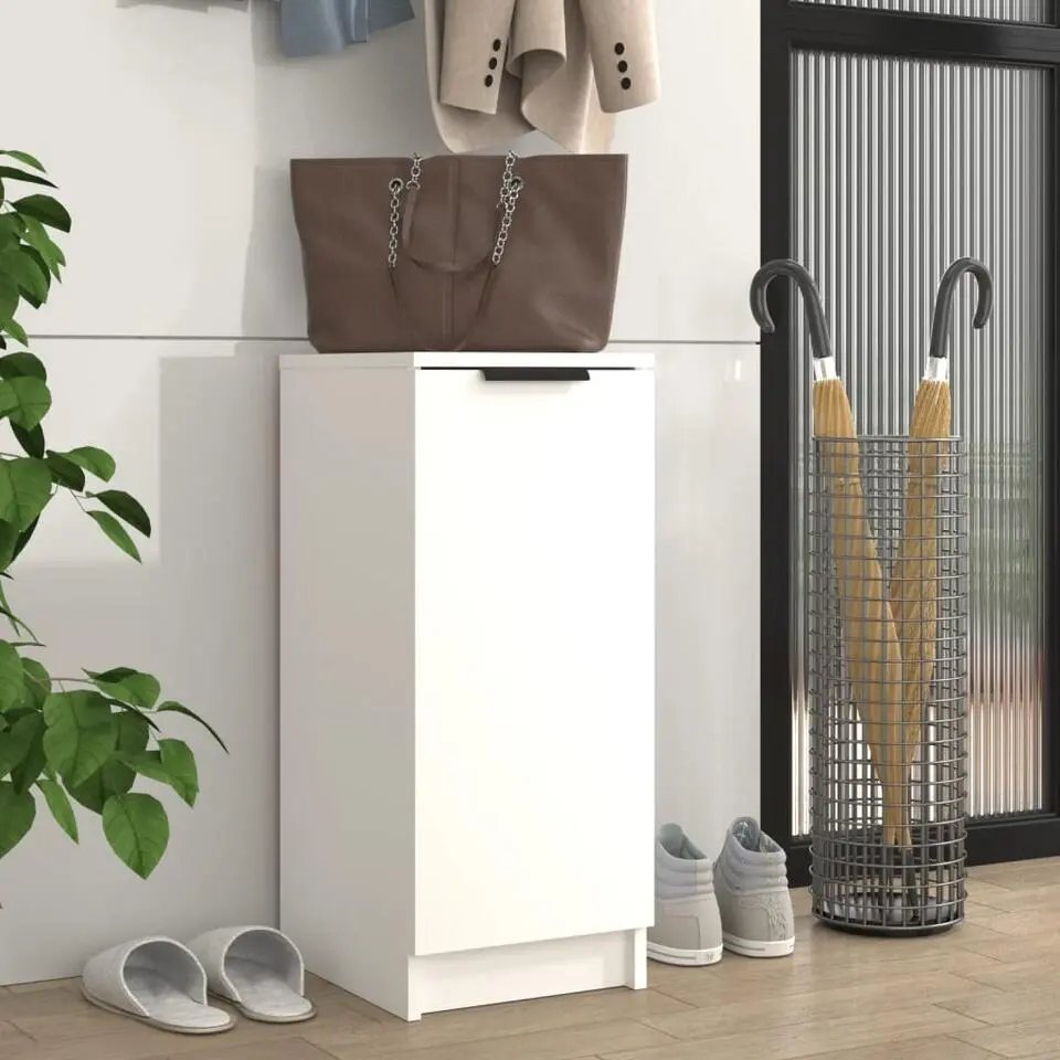 vidaXL - Schoenenrek - Wit - Bewerkt hout