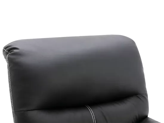 Fauteuil relax en simili noir CANBY