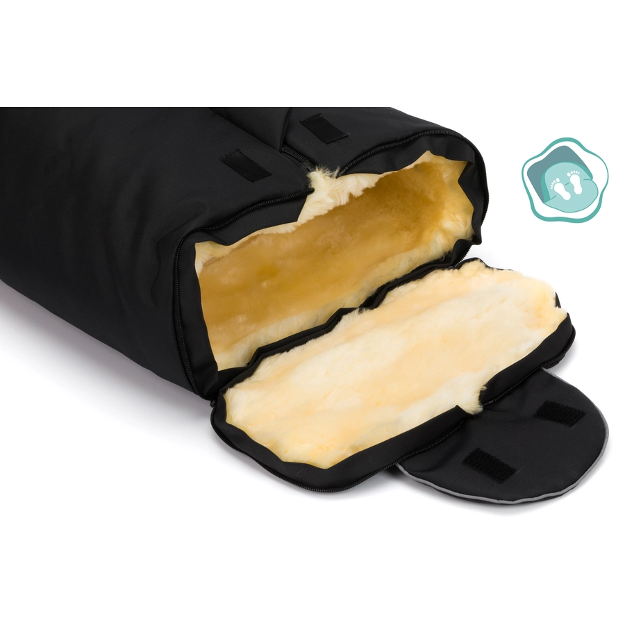 fillikid Winterfußsack Tacama Lammfell schwarz
