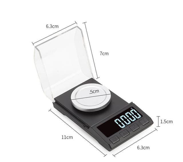 Højpræcision mini-digital vægt 10 g / 0,001 g