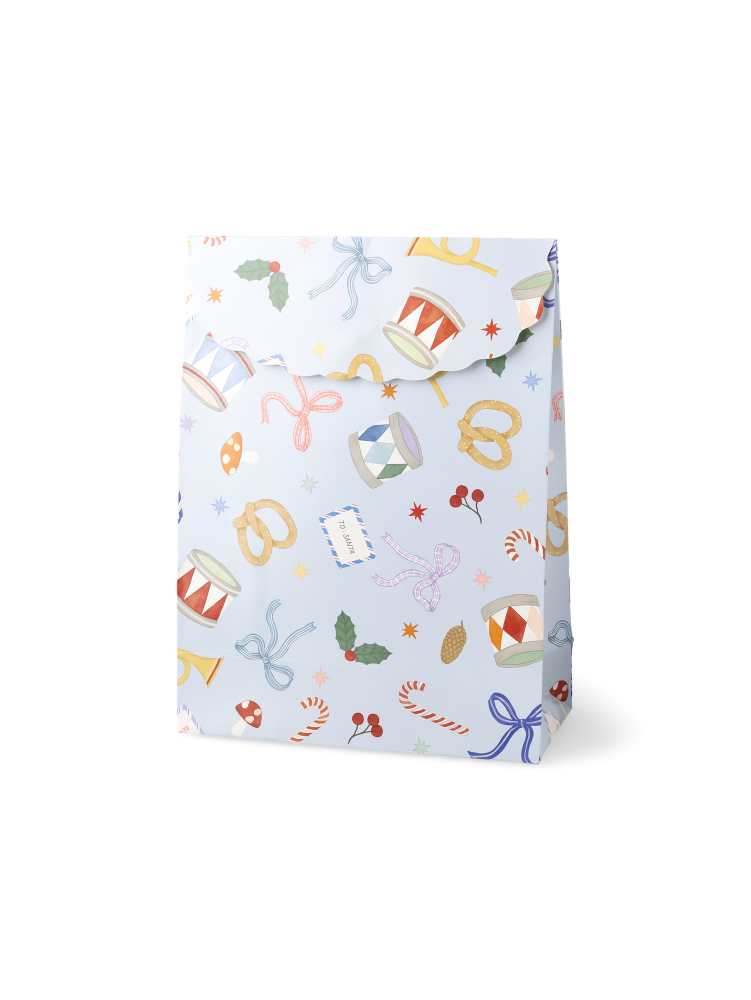 Gavepose | Papir. 32 x 24 x 10,5 cm. | Ice Blue