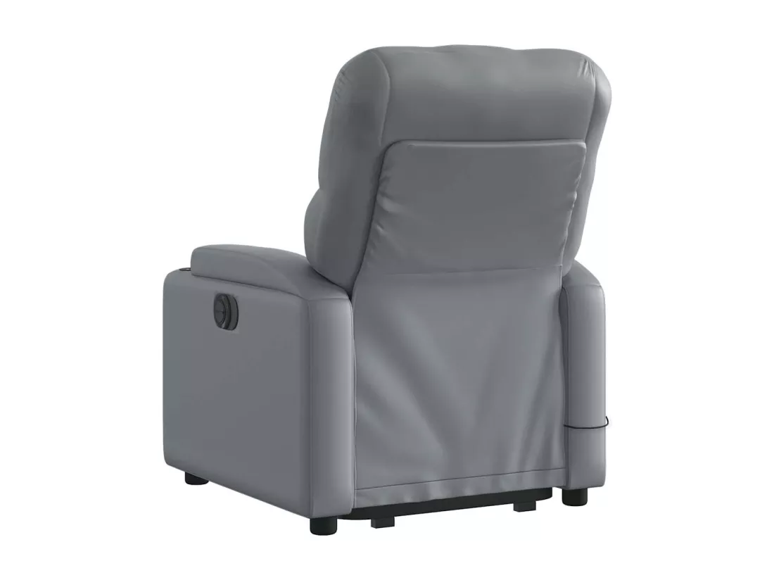 Fauteuil inclinable massant électrique gris similicuir
