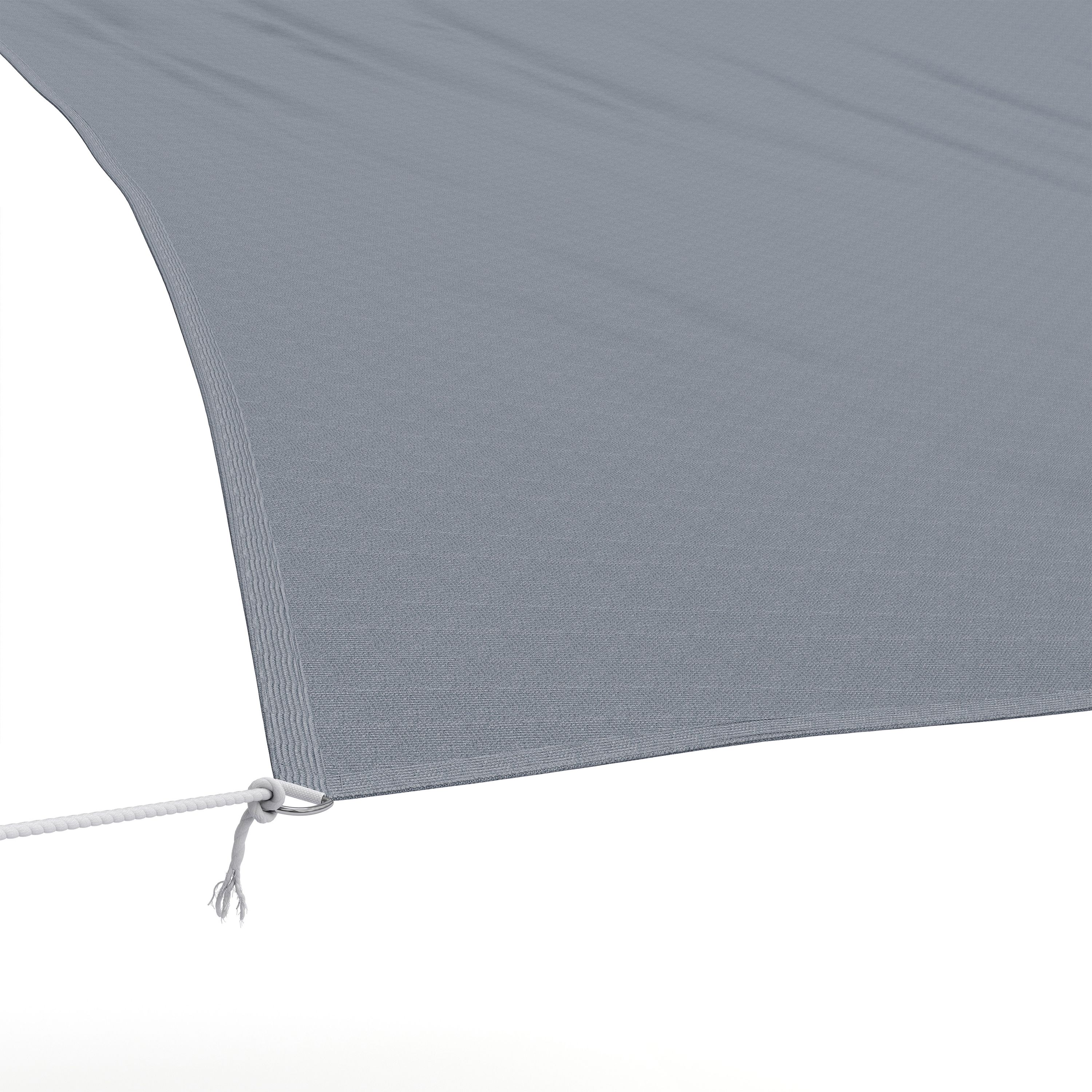 Sonnensegel Quadrat 3 x 3 m grau