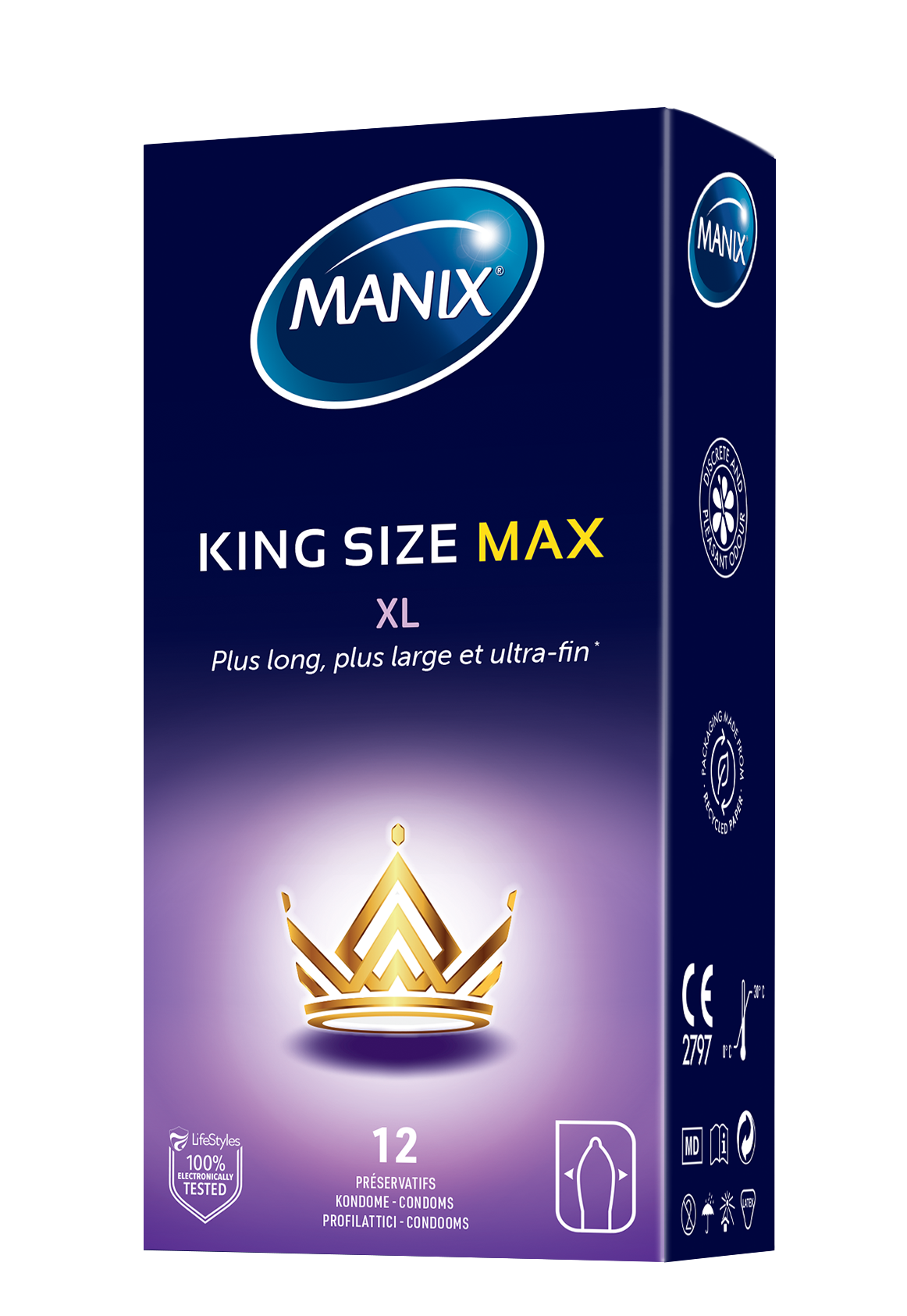 MANIX King Size Max Präservative<br>12 Stück, XL