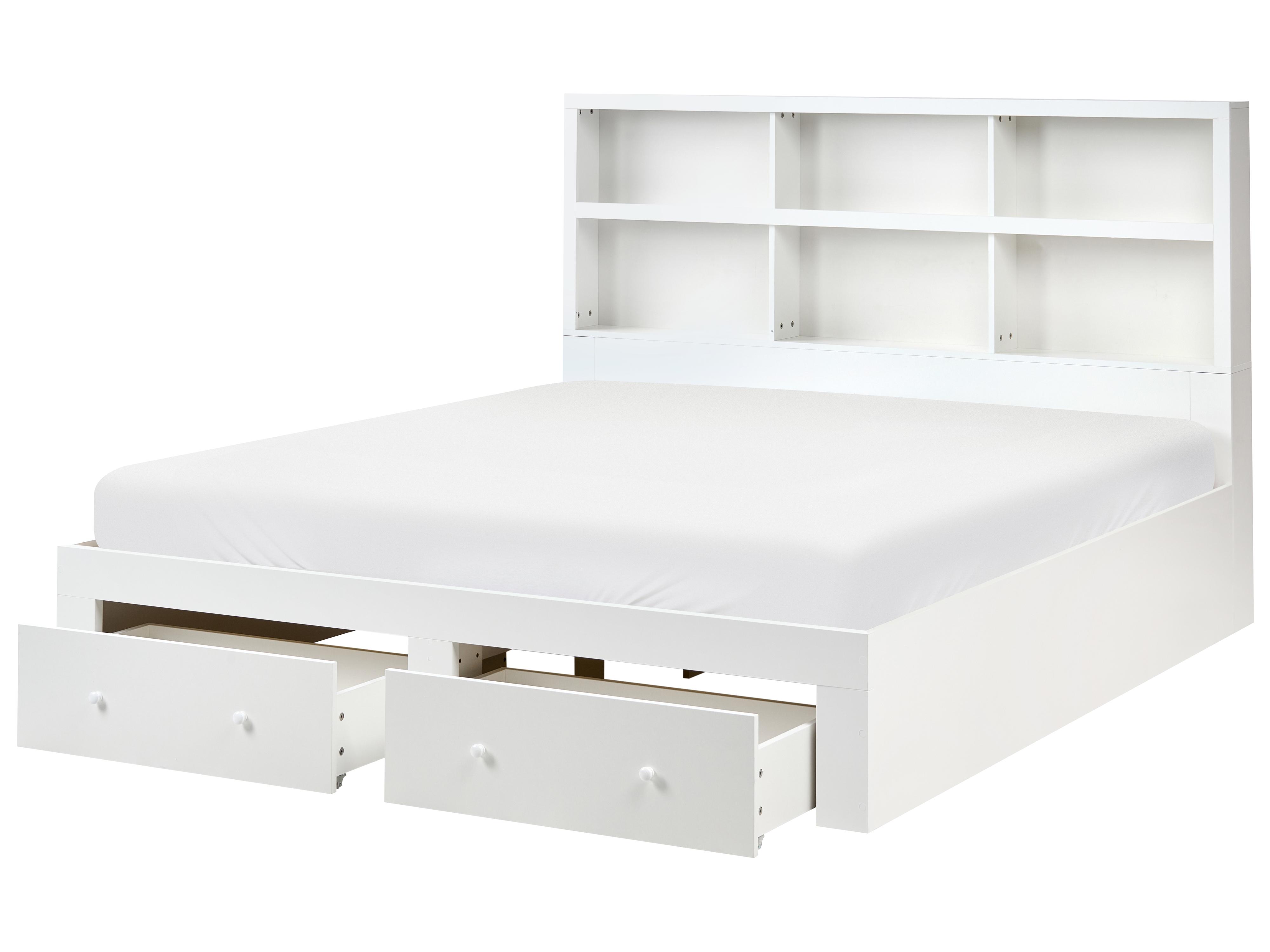 Bed met opbergladen TARARE 180 x 200 cm Wit