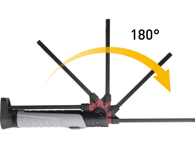 Kraftwerk Akku-Lampe 12 x LED Handlampe Slimlight 700, 3.7 Leistungsstarke Handleuchten mit flexibler 180° klappbarer Lichtrichtung