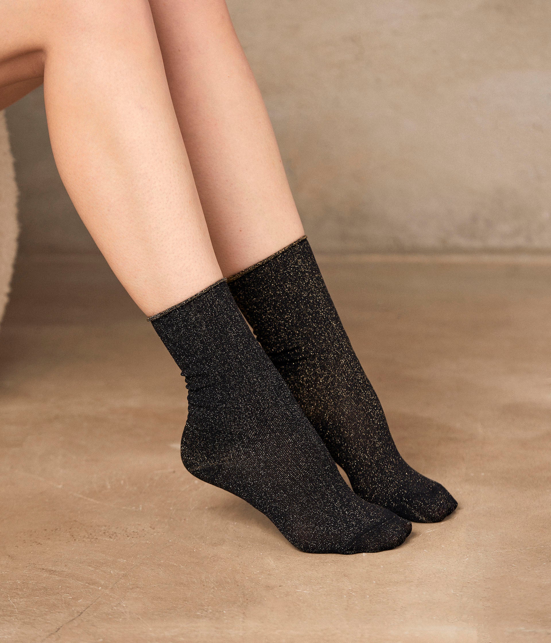 Chaussettes noir or Alexina