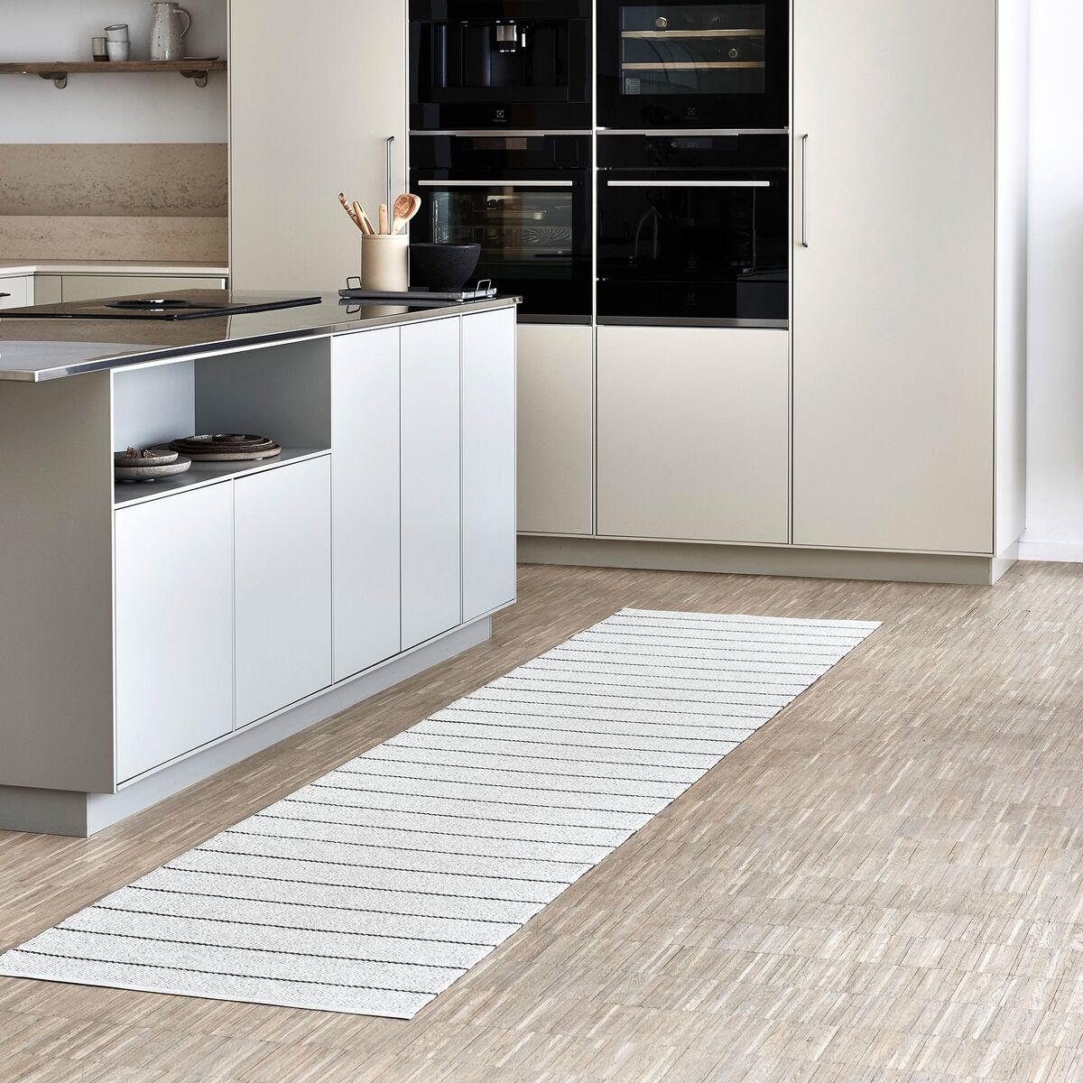 Gulvteppe Carl, 70 x 270 cm, warm grey/fossil grey