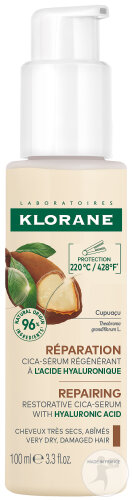 Klorane Cupuaçu Réparation Cica-Sérum Régénérant Acide Hyaluronique Cheveux Très Secs, Abîmes 100ml