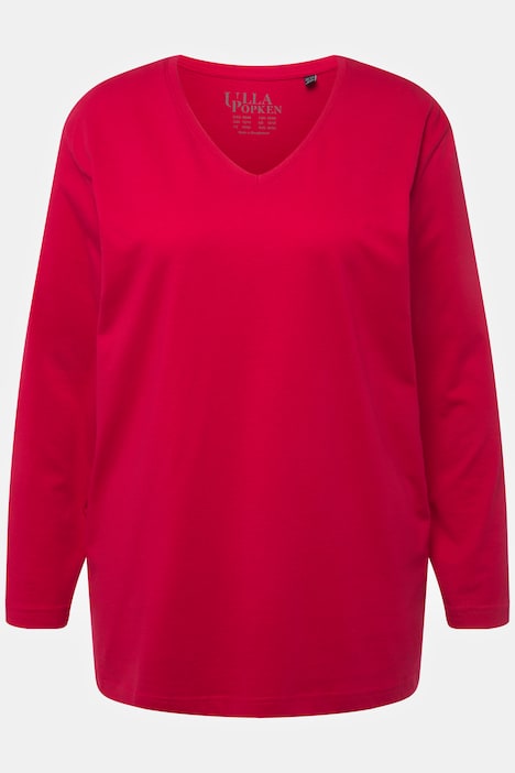 Shirt, V-Ausschnitt, Relaxed, Langarm