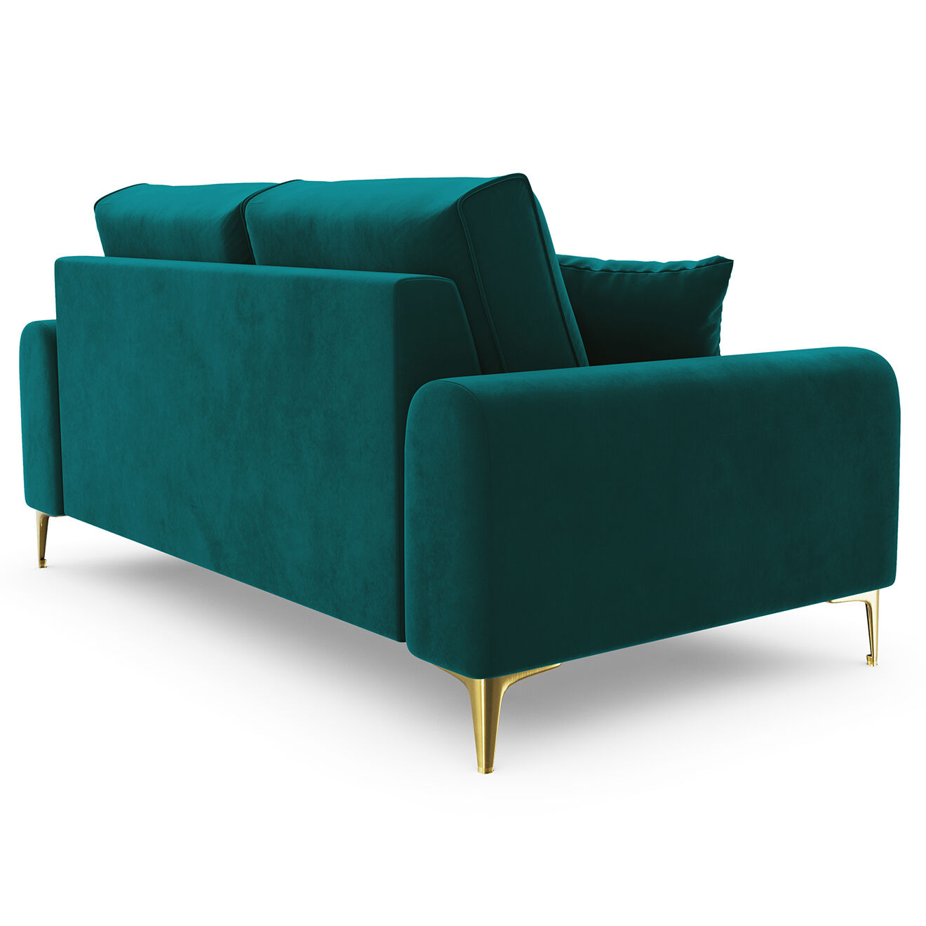 Mazzini Sofas Canapé 2 places velours madara turquoise - 172x102x90 cm