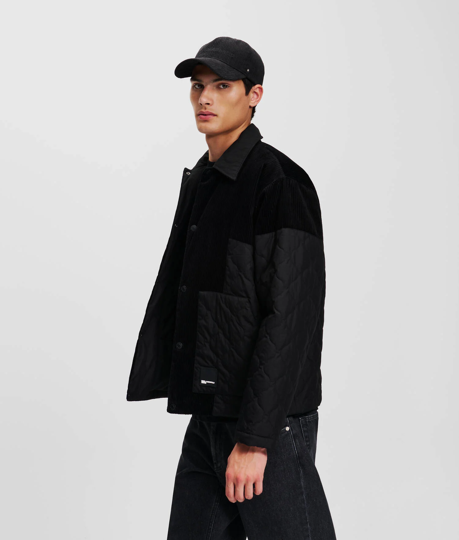 VESTE KLJ EN MÉLANGE DE TISSUS