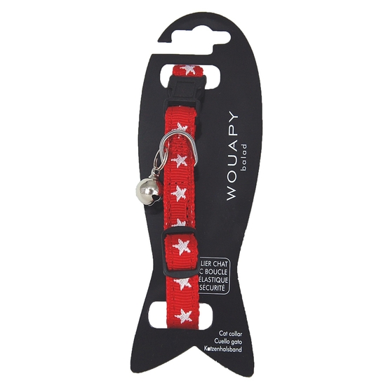 Collier star rouge pour chat