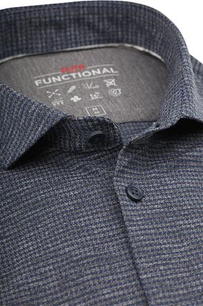 Pure The Functional Shirt Patroon Antraciet 4040-21750-130 kopen
