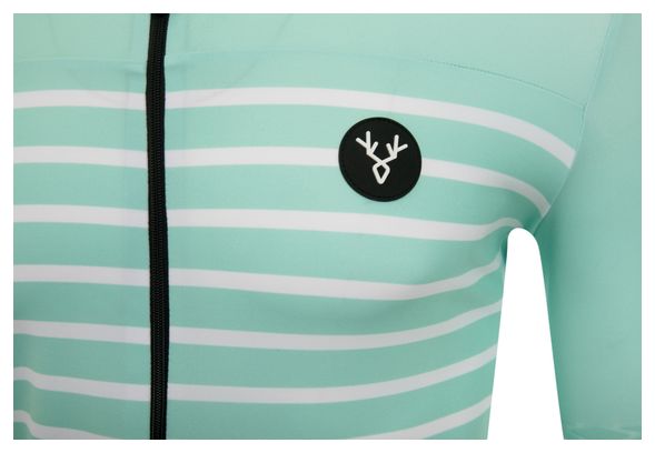 Maillot Manches Courtes LeBram Ventoux Vert Céleste Coupe Ajustée