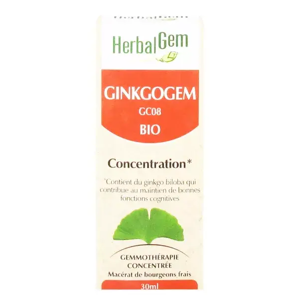 Herbalgem Ginkgo Gemotherapy Complexo Concentração Orgânica 30ml