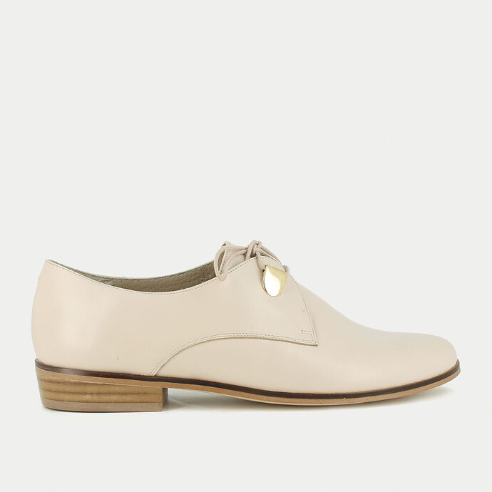 Derbies en cuir  nude à lacets
