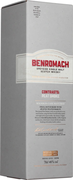 BENROMACH PEAT SMOKE 2010 70CL