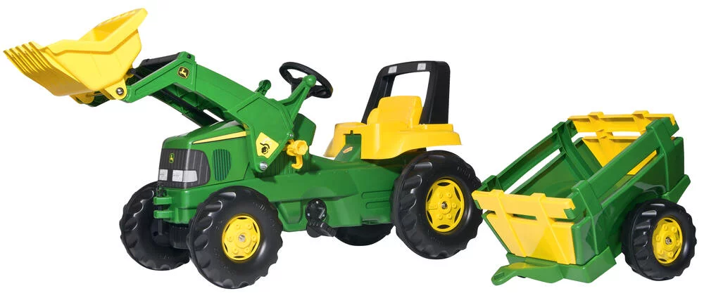 ROLLY JUNIOR JOHN DEERE - TRACTEUR AVEC PELLE + REMORQUE -
