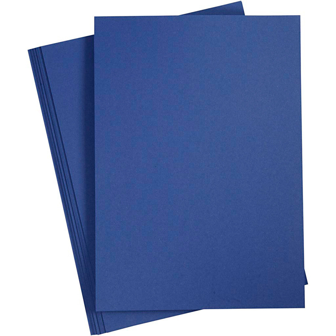 Creativ company knutselkarton A4 180 gr - donkerblauw - 20 vellen
