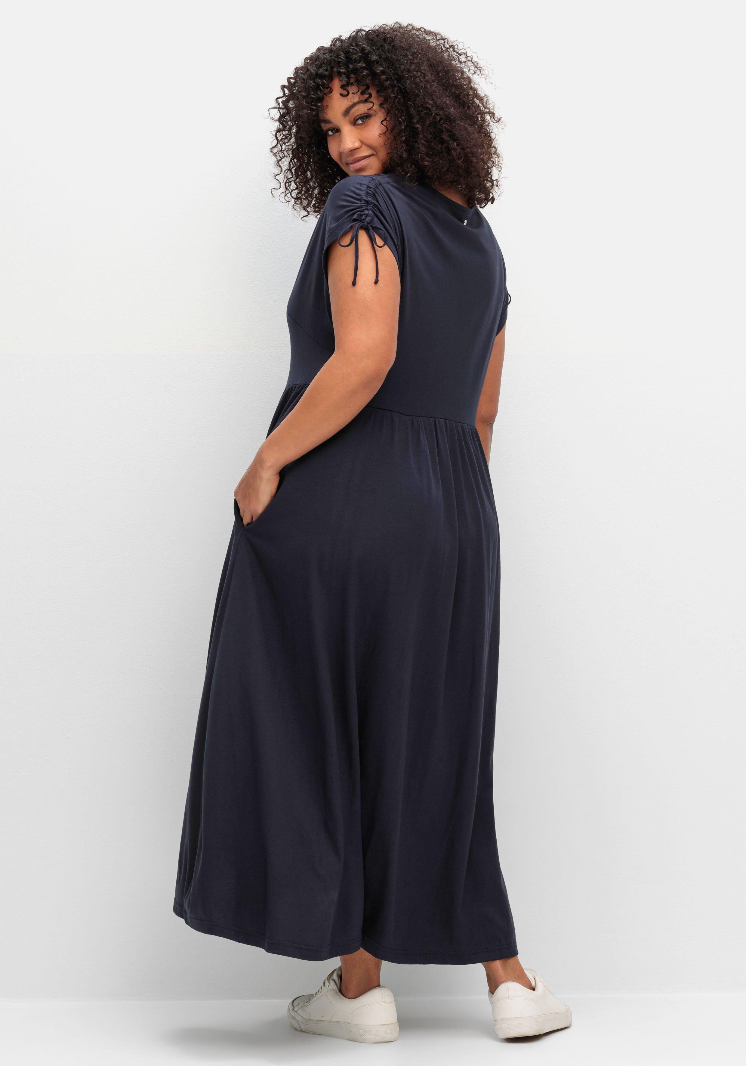 Jerseykleid mit Tunnelzug am Ärmel