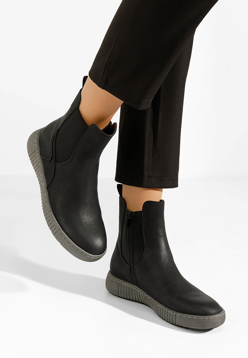 Boots chelsea femme noirs Sheela