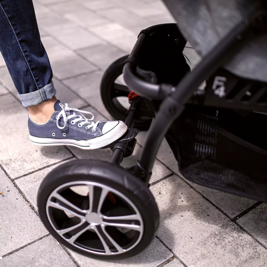 GESSLEIN Kombikinderwagen F4 Air+ mit Handbremse, eisblau meliert  Stern