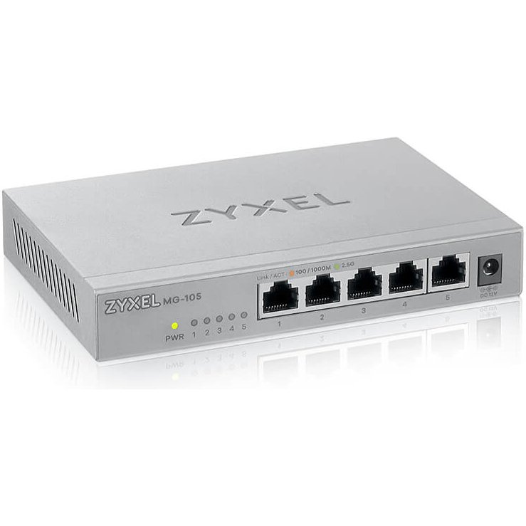 Zyxel XMG-105 Non-géré 2.5G Ethernet (100/1000/2500) Gris