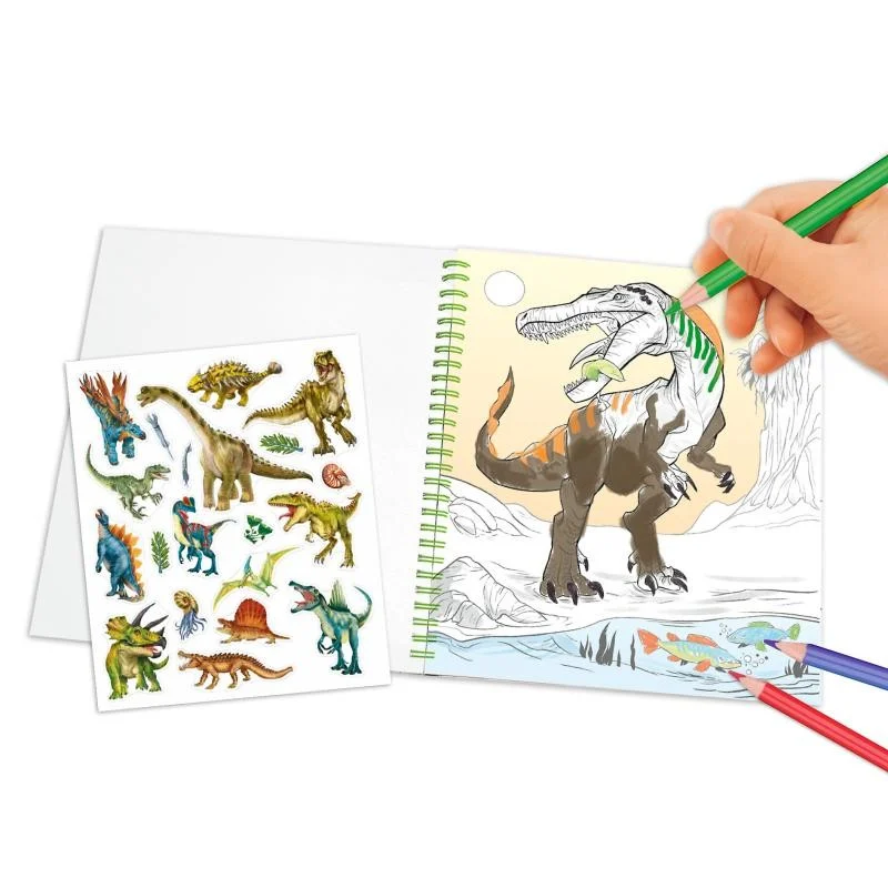 Dino World - Malebog m/paillet øje ( 0412757 )