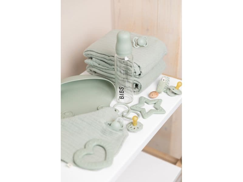 Bibs Beissring Heart Heart Sage Niedlicher Beissring, perfekt für kleine Hände